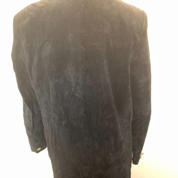 Vintage Dana Brooke black soft suede jacket size 6 oversized fits larger - Picture 4 of 15